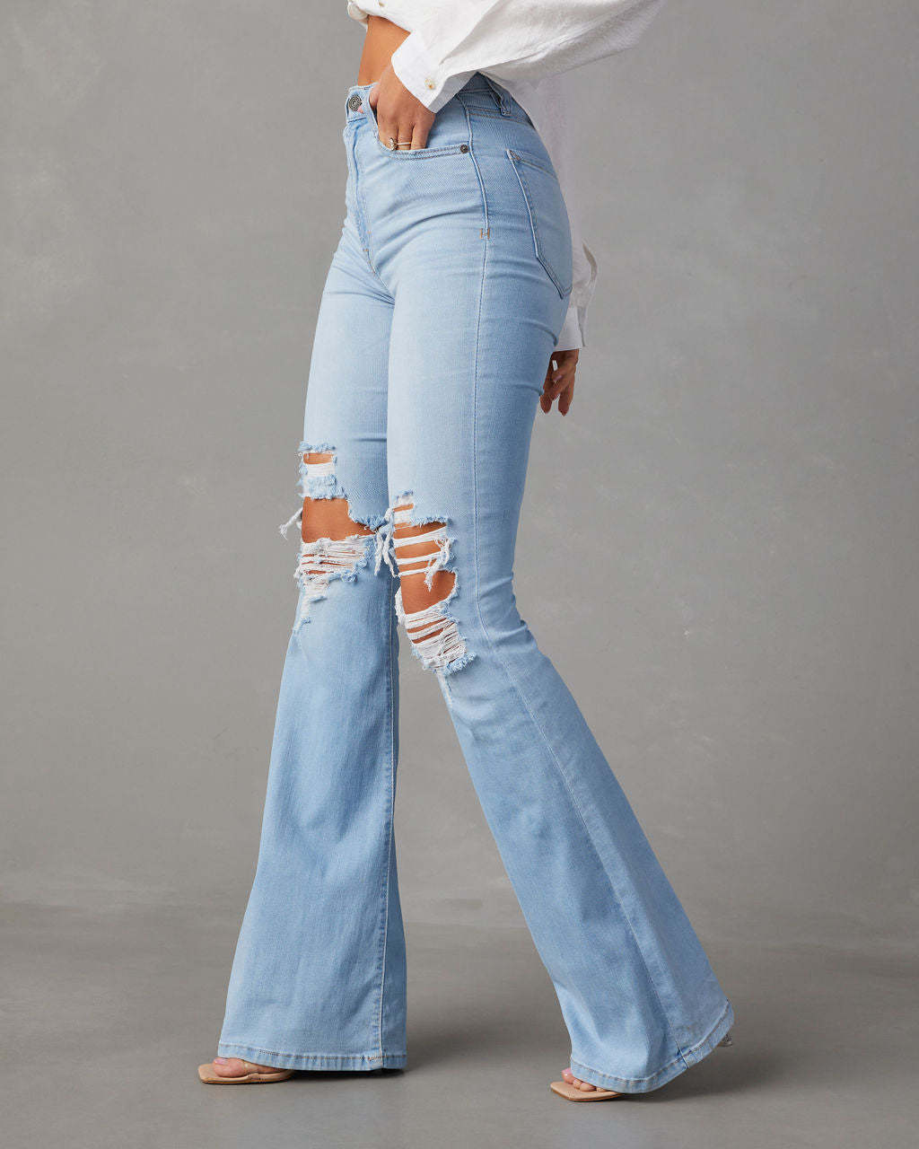 Fashion Temperament Wide-leg Jeans Women