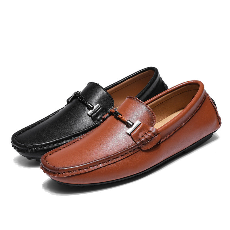 Men's Plus Size British Fashion Casual Leather Shoes